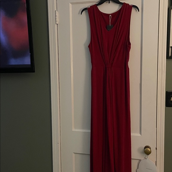 NWT DEEP SELF Women's Summer Maxi Dress Wrap Twist V Neck Front Split - Picture 4 of 8